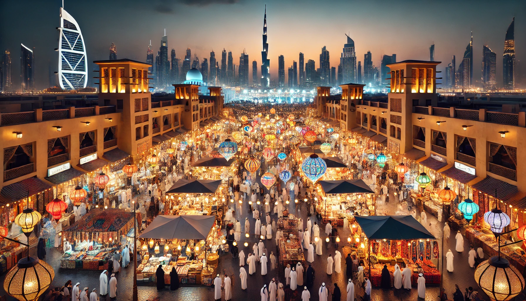 بازار رمضان الضخم في دبي يجذب الزوار من جميع أنحاء العالم